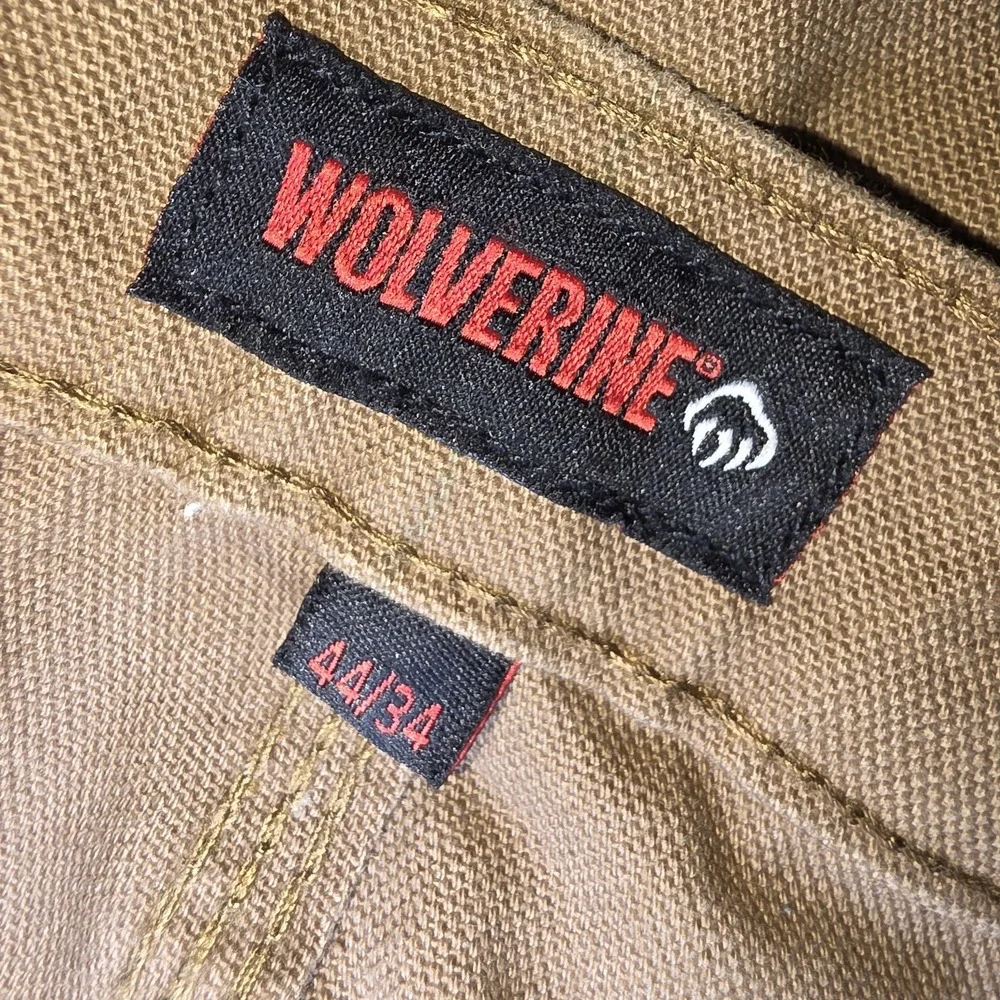 NWT Wolverine Hammerloop Carpenter Work Pants Men's 44x34 Beige Brown 100%cotton